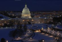 Capitol Washington Snow Night DC