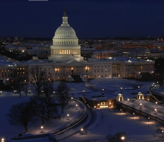 Capitol Washington Snow Night DC