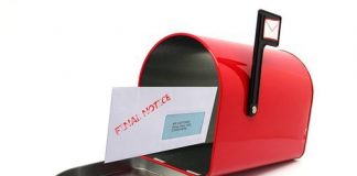 Eviction Bill Final Notice Mailbox