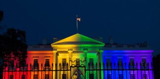 White House LGBT Gay Rainbow Lights