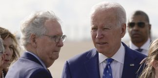 Joe Biden and Mitch McConnell