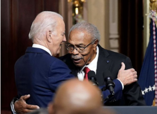 Biden and Reverend At Emmett Till Signing