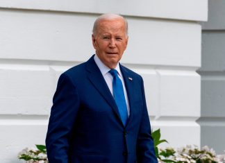 President Joe Biden in front of White House