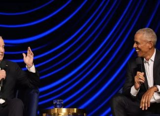 President Joe Biden and President Barack Obama On Stage