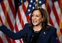 Kamala Harris Giving Speech