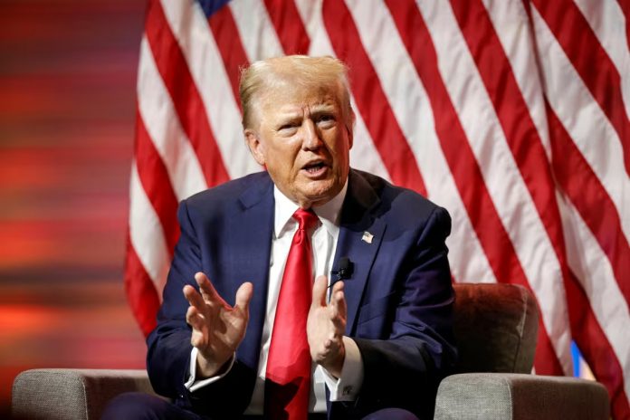 Donald Trump with Flags