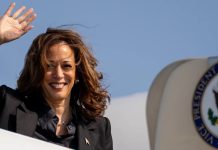 Kamala Harris on Air Force Two