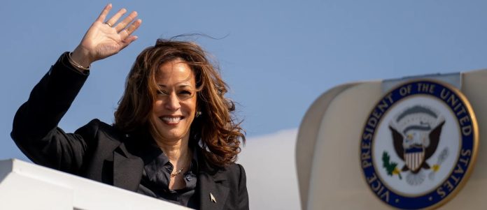 Kamala Harris on Air Force Two