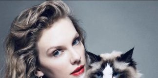 Taylor Swift with Cat