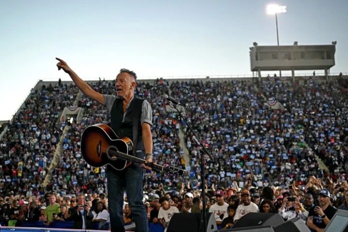 Bruce Springsteen At Kamala Harris Rally