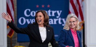 Kamala Harris and Liz Cheney