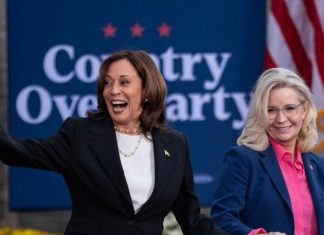 Kamala Harris and Liz Cheney