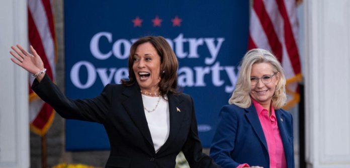 Kamala Harris and Liz Cheney