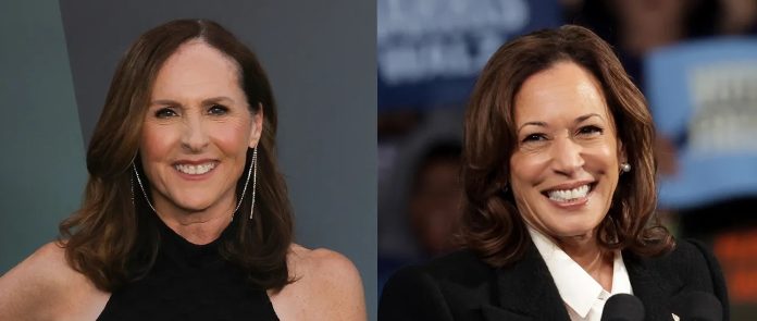 Molly Shannon and Kamala Harris